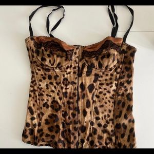 dolce and gabanna Leopard print corset top